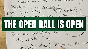 The Open Ball in a Metric Space X is Open in X