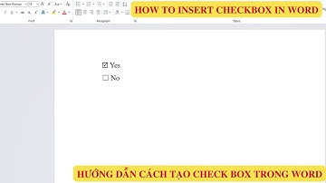 Hướng dẫn cách tạo check box trong Word |  How To Insert Checkbox in Word | Tin học dạo