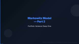 Markowitz Model: Portfolio Variance Calculation — Part 2