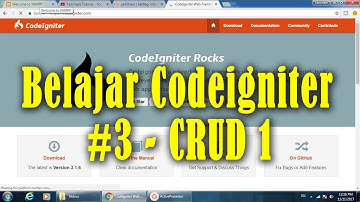 Belajar PHP Codeigniter Cara Membuat Aplikasi Database CRUD #1