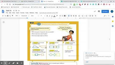 Lesson 16-2 Classify Quadrilaterals