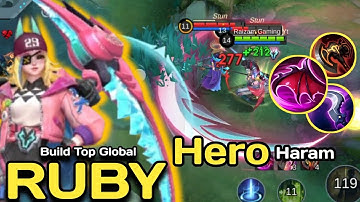 THE MOST PAINFUL AND STRONGEST RUBY ITEM, FULL SPELL VAMP 🔥 GAMEPLAY TOP GLOBAL RUBY - MLBB