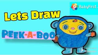 How To Draw Peek A Boo @BabyFirstTV