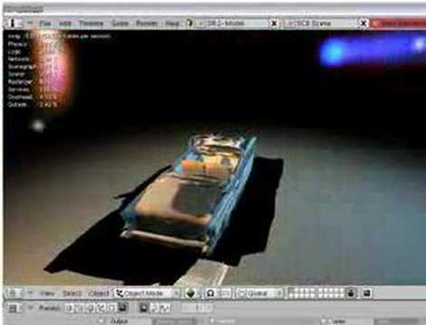 Real time shadow projection for blender