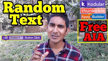 Random Text Generate thunkable, kodular, appybuilder . Free aia file hight quality.