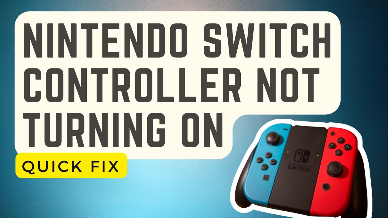 FIXED: Nintendo Switch Controller Not On | Solutions [2022] - YouTube