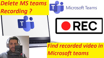 How to delete MS teams recording | How to find recorded video in Microsoft teams | #msteams