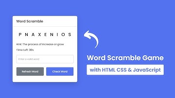Word Scramble Game in HTML CSS & JavaScript | Word Game in JavaScript