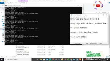 Motorola One power xt-1924-2 hang on logo network problem after reset