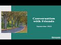 September 2022 conversations with friendsyoutube