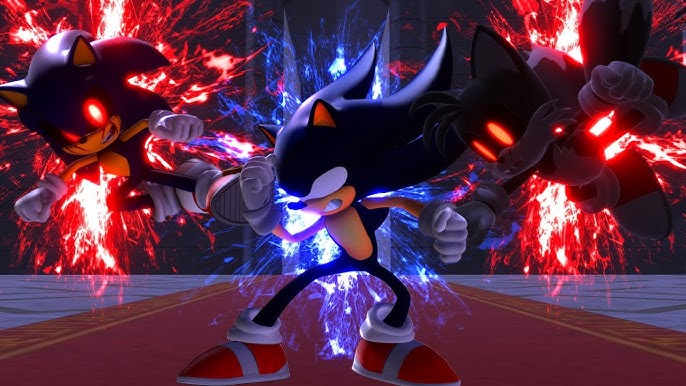 Dark Hyper Sonic vs Fleetway Super Sonic (Over powered) vs Sonic.EXE