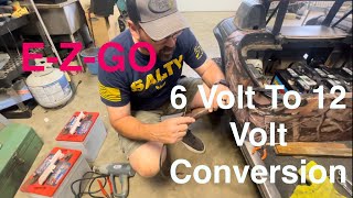How To Convert An EZGO From 6 Volt Batteries To 12 Volt.