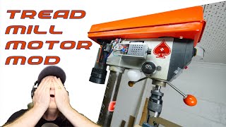Drill Press Treadmill Motor MOD, speed controller and reverse!