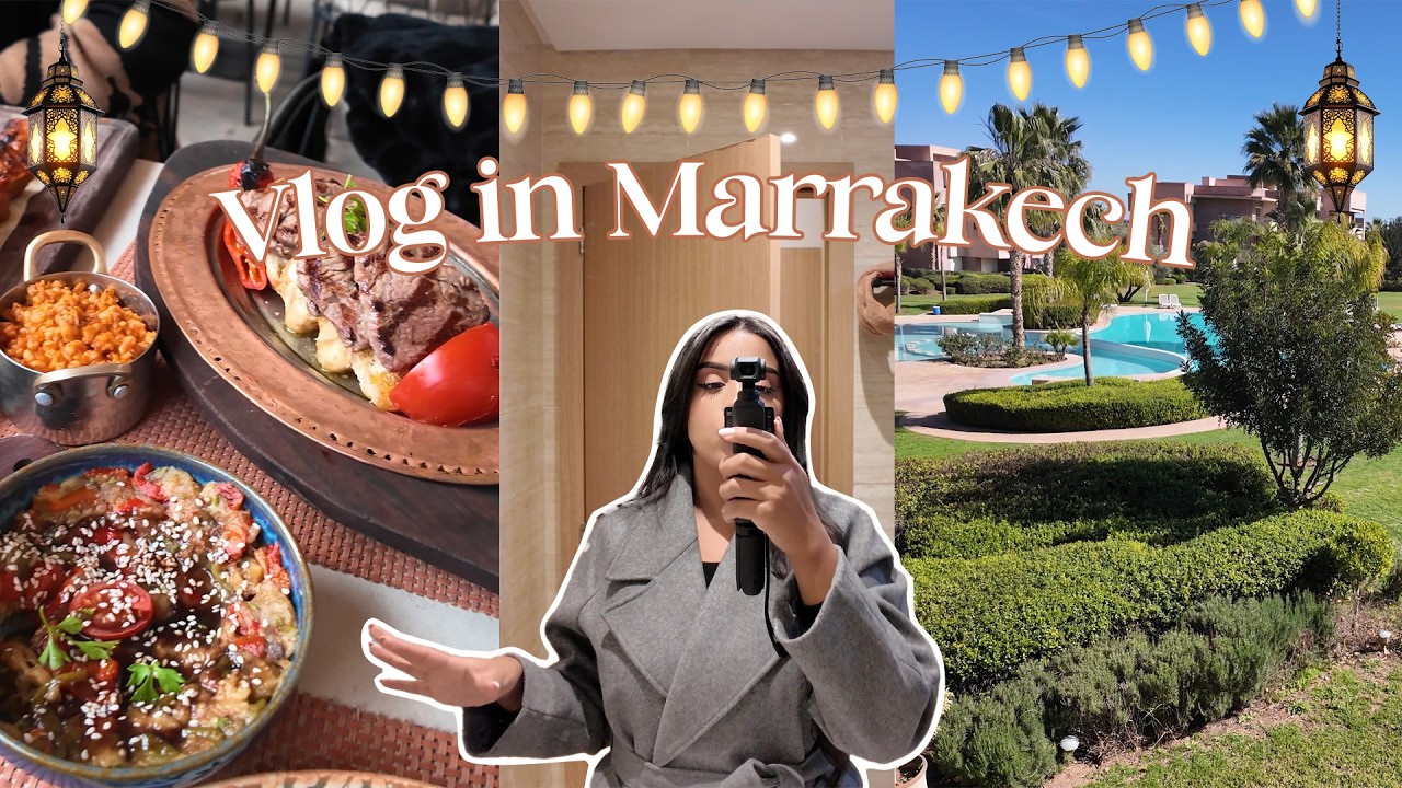 فلوق مراكش🌞🌴: مشيت على غفلة | استرخاء ، طبيعة ،الكولف والمطاعم 🌿