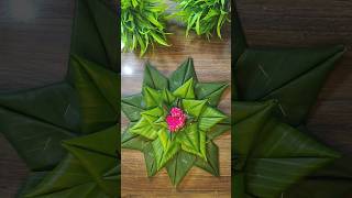 Decoration form Banana leaf 🌿 kelon ke patton se sajavat ka saman Kaise banaen | #shorts #ytshorts