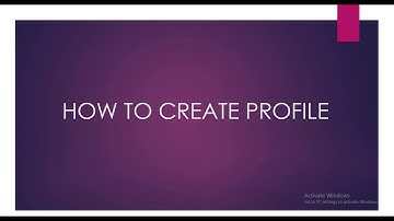 How To Create Profile In Oracle