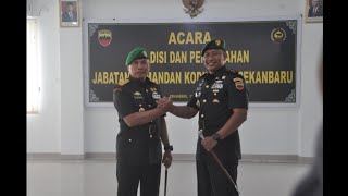 Letkol Kav Yuli Eko Hadiyanto Resmi Menjabat DANDIM 0301/Pbr. Pelantikkan di pimpin Danrem 031/Wb