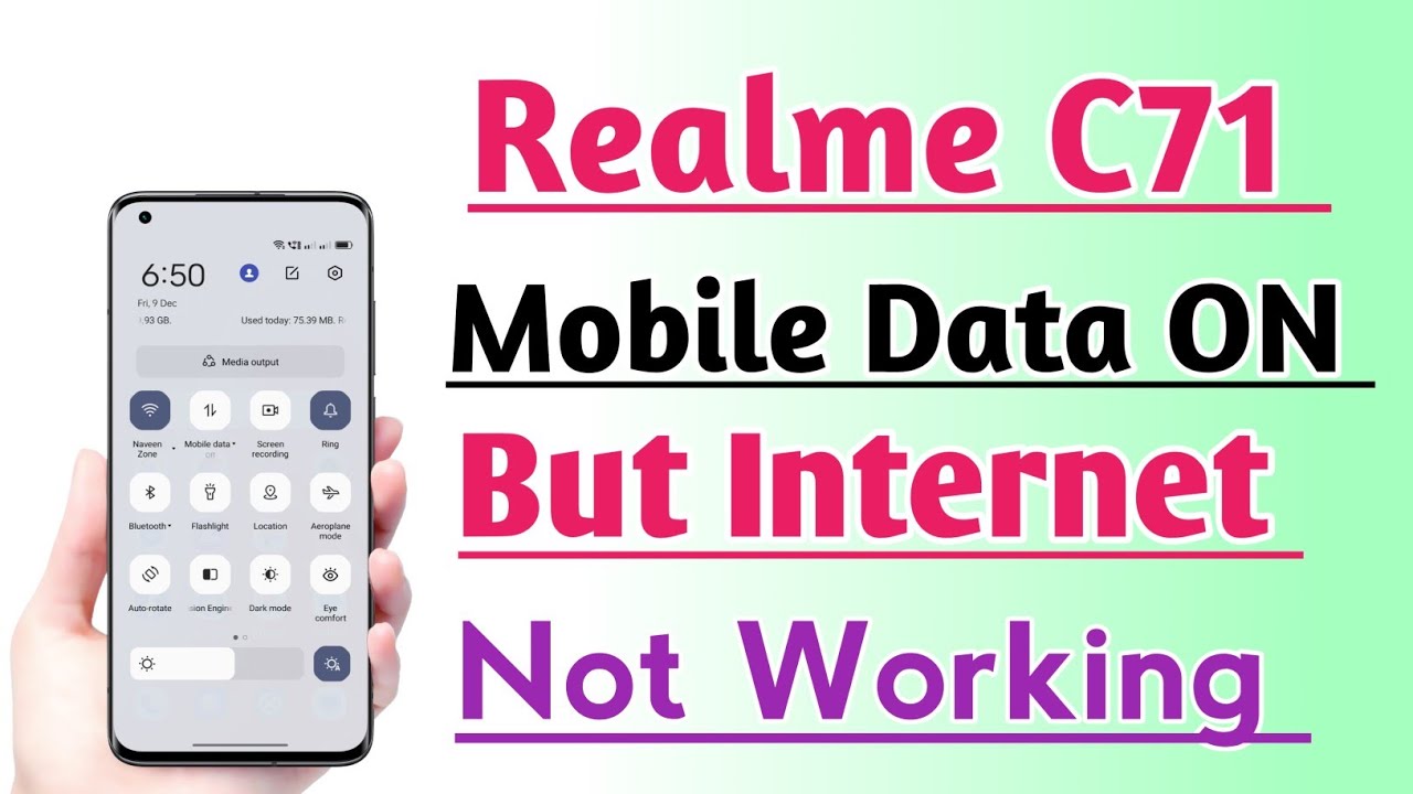Realme C71 How to Fix Mobile Data ON But Internet Not Working Problem ...