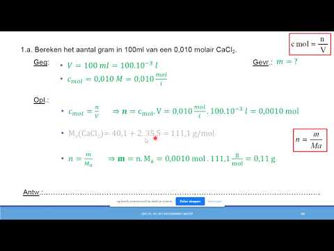 Oefeningen chemisch rekenen