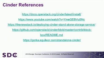 SDC 2018 - OpenStack Cinder as an SDS API