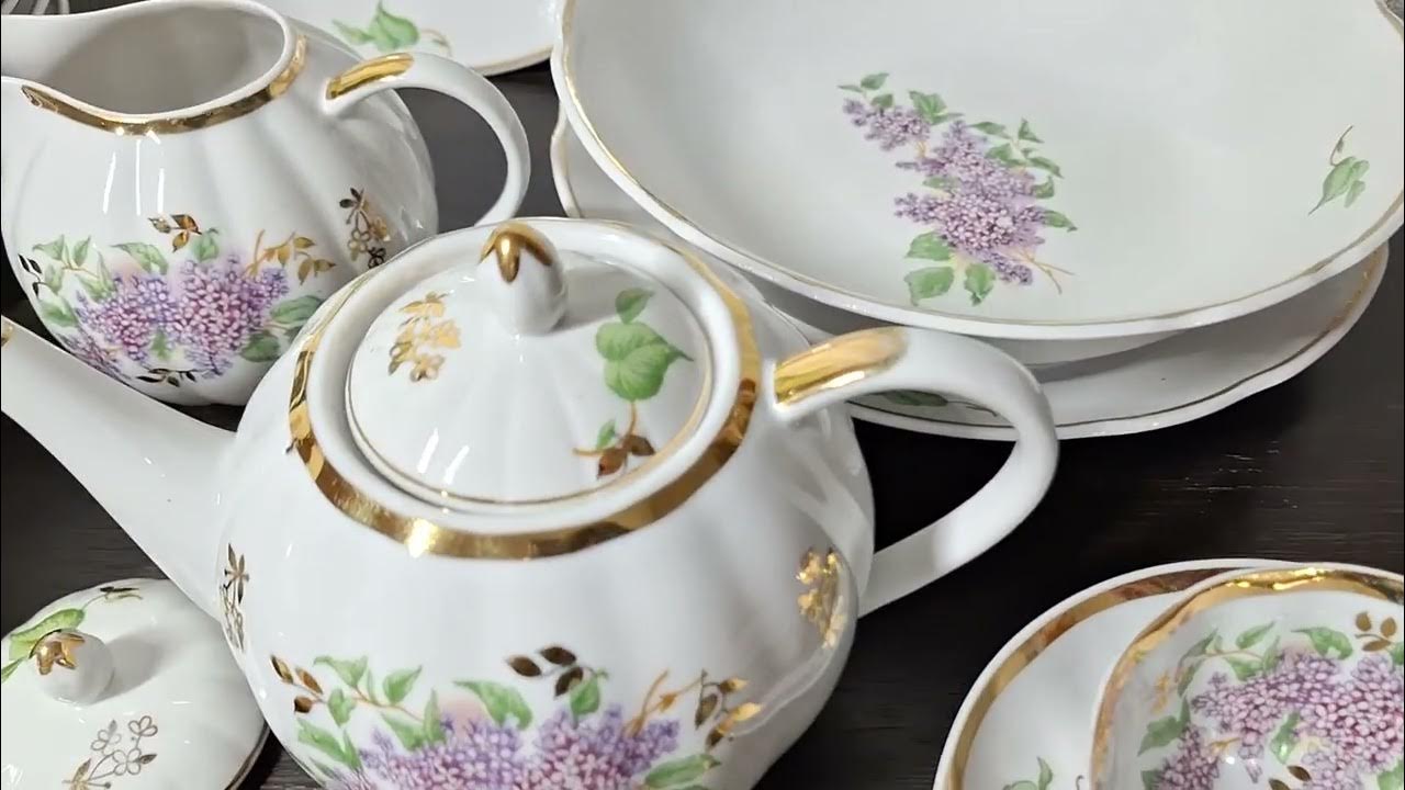 Раритетный Сервиз "Сирень" Дулево - YouTube