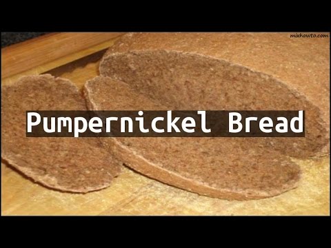 Recipe Pumpernickel Bread