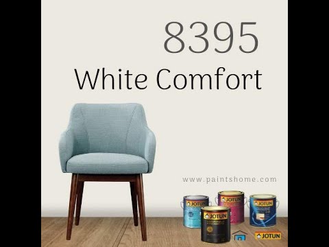 لون وايت كومفورت 8395 من جوتن للدهانات ابيض مصفر قليلا الألوان المتناسقه معه  