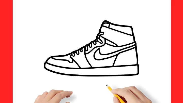 How to draw a NIKE AIR JORDAN 1 sneakers / drawing nike air Jordan 1 high og shoes step by step
