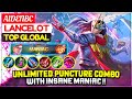 Unlimited Puncture Combo With Insane MANIAC !! [ Top 1 Global Lancelot S17 ] AIDENBC - Mobile Legend