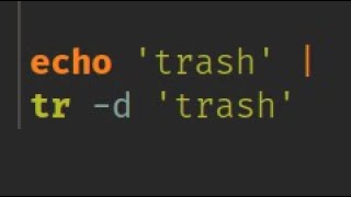 The tr command