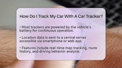 How Do I Track My Car With A Car Tracker? - Talking Tech Trends