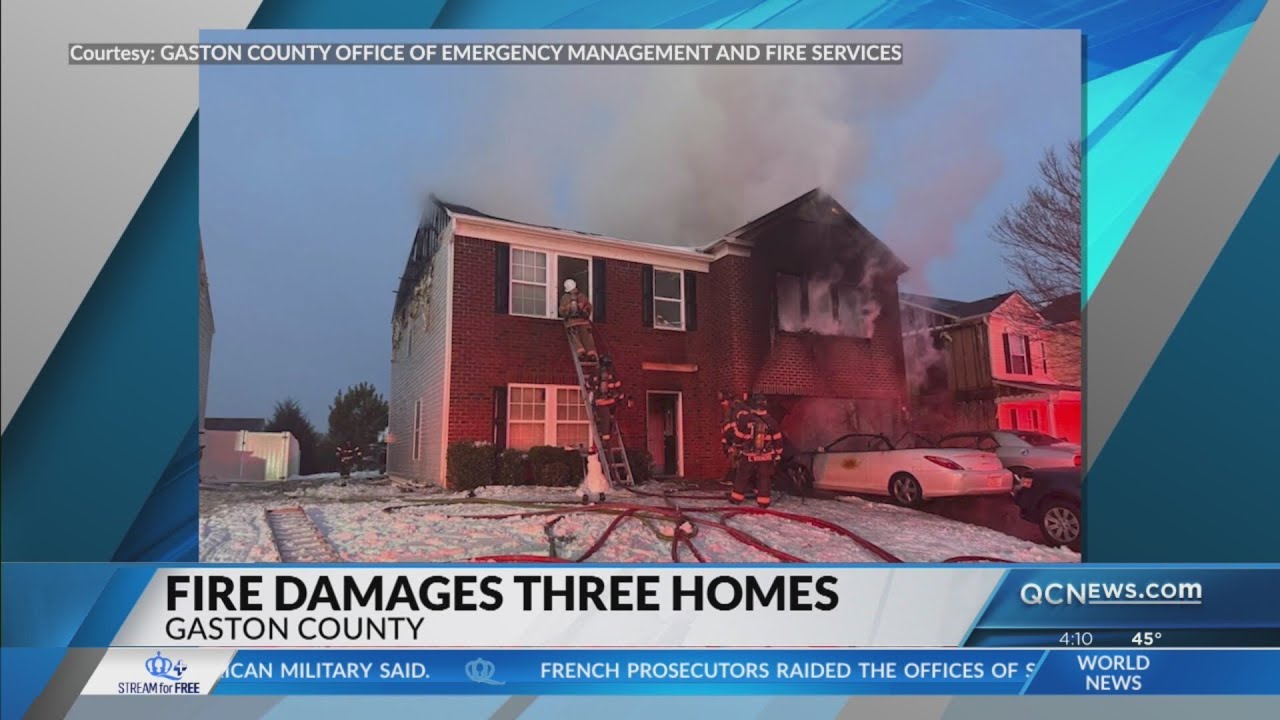Mount Holly fire damages three homes - YouTube