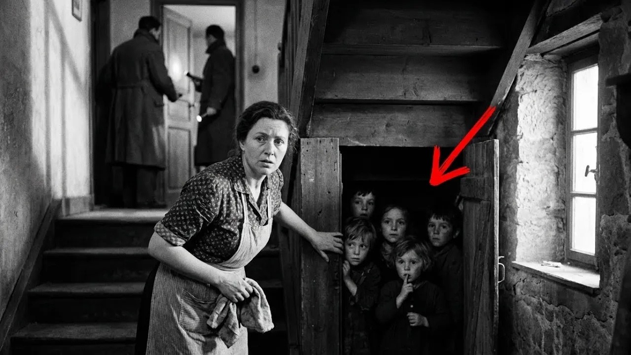 La Gestapo Fouilla sa Maison 9 Fois… Sans Savoir que 25 Enfants se Cachaient sous l’Escalier