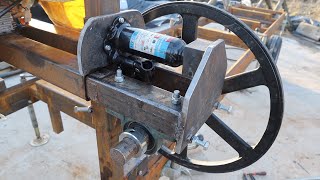 DIY Mobile Bandsaw Mill Part 3 Bottle Jack Tensioner