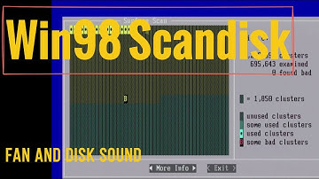 Windows 98 Scandisk DOS Mode  [Real Hardware Fan and Disk sound]