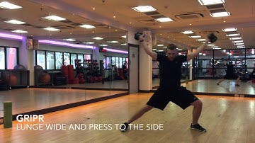GRIPR lunge wide and press to the side