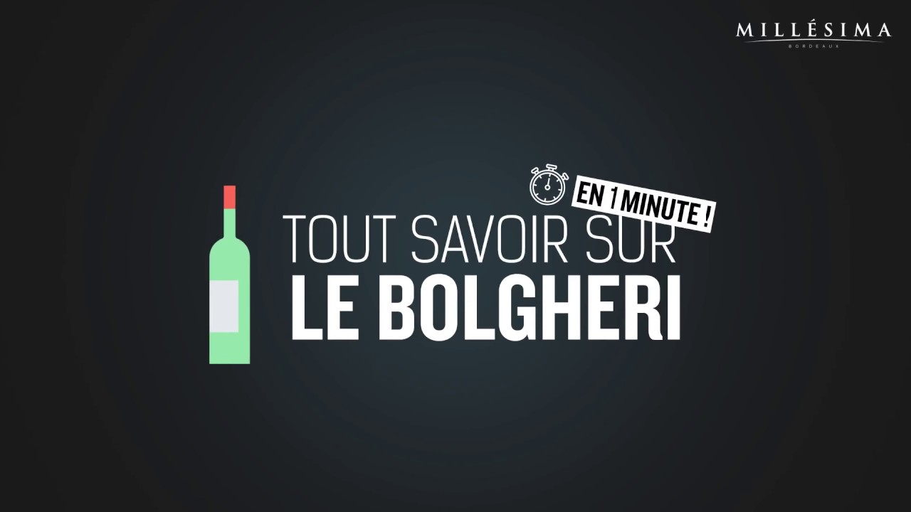 Tutoriel vidéo - BOLGHERI - TOSCANE docg piemonte