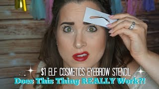 Testing Out  $1 E.L.F. Cosmetics Eyebrow Stencil! Does this thing REALLY work!😟