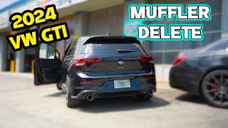 Volkswagen GTI Muffler delete | Revs + Breakdown + flyby