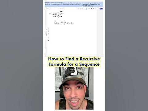 How to find a recursive formula using a sequence! - YouTube