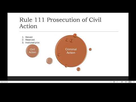 Rule 111 Prosecution of Civil Action