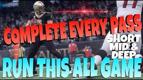 PERFECT 100% COMPLETION PASS PLAY! HOW IS EVERYONE SO OPEN? BEST MADDEN 18 MONEY PLAY SAINTS BOOK