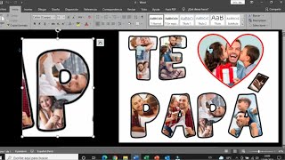 🎁👑COMO HACER UN CUADRO CON FOTOS EN WORD PARA EL DÍA DEL PADRE, FÁCIL Y SIN GASTAR DINERO. screenshot 2