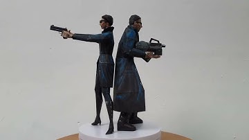 Deus Ex 2000 JC Denton and Lay D Denton 2021 papercrafts