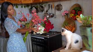 Slow Living Alone in Rwanda| Cleaning, Gardening & Making Homemade Meals screenshot 5