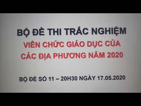 Giải Đáp Bộ Đề Thi Viên Chức Giáo Dục Năm 2020, Bộ Đề Số 11