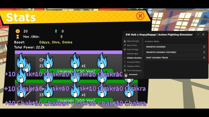 NEW* ANIME FIGHTING SIMULATOR - SCRIPT/HACK - AUTOFARM CHIKARA GET 100K+  PER HOUR! - ROBLOX 2023 
