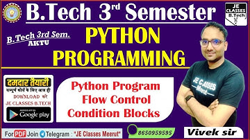 #07 Python Programming Unit-02 LEC-07 Class By Vivek Sir || B.Tech Special || AKTU 2nd Year
