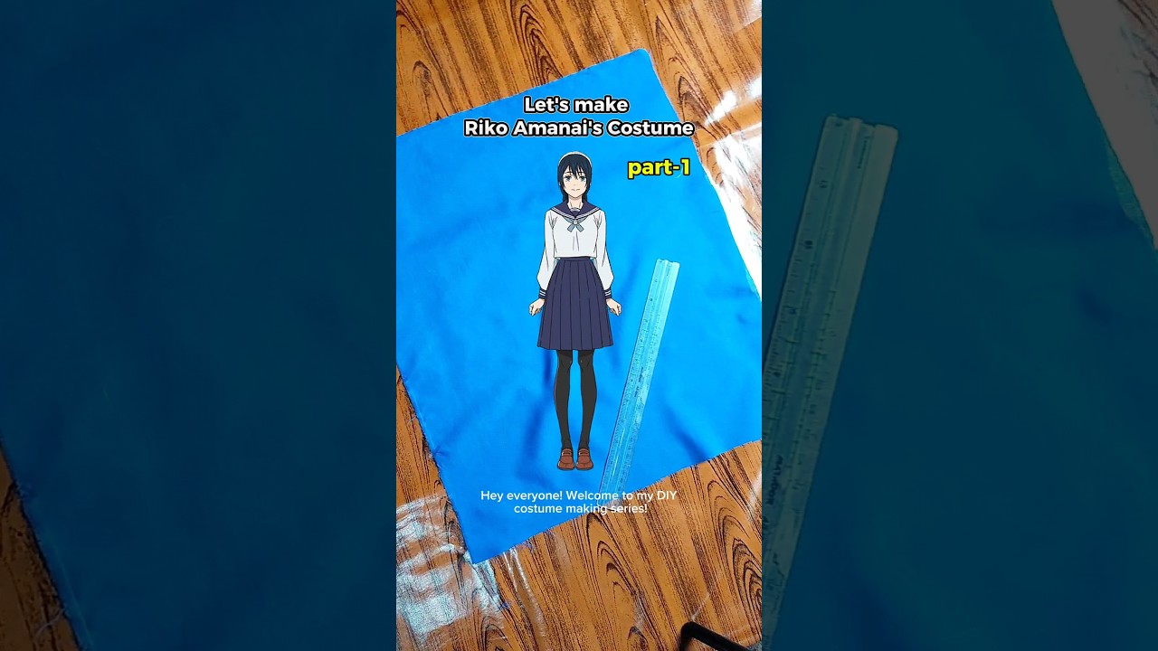 Making Riko Amanai's Cosplay Costume ✂️💙 #diy #anime #costume