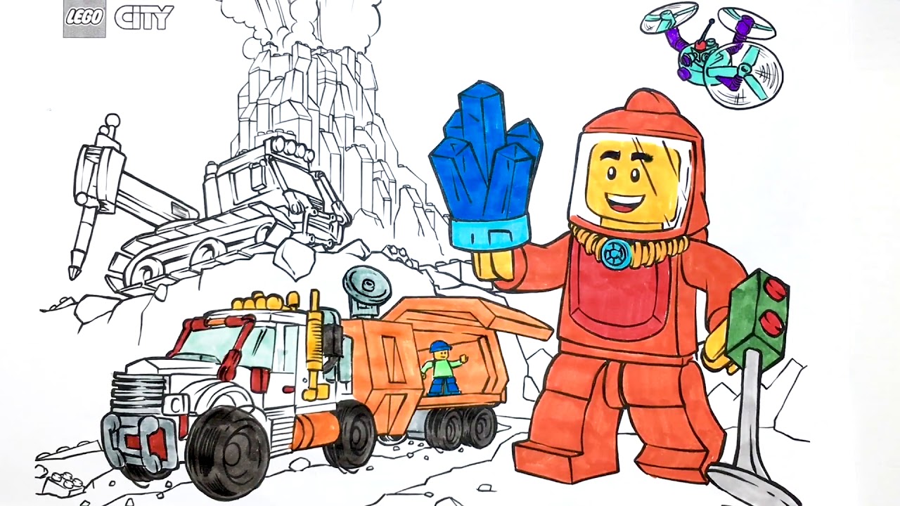 Lego City Coloring Pages For Kids 0002 Youtube